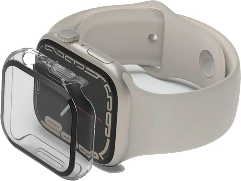 Belkin Apple Watch 保護ケース Series 8 / 7 / 6 / 5 / 4 / SE 対応 抗菌 簡単取付 3Dカーブガラス 0.33mm OVG00zz