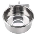 オウムボウル バード食器 ペットぶら下げボウル バードフィーダー ペットボウル ペット食器 小鳥用食器 ステンレス用ボウル 食べやすい 広い開口部 固定ペットボウル バードフード ウォー(4)
