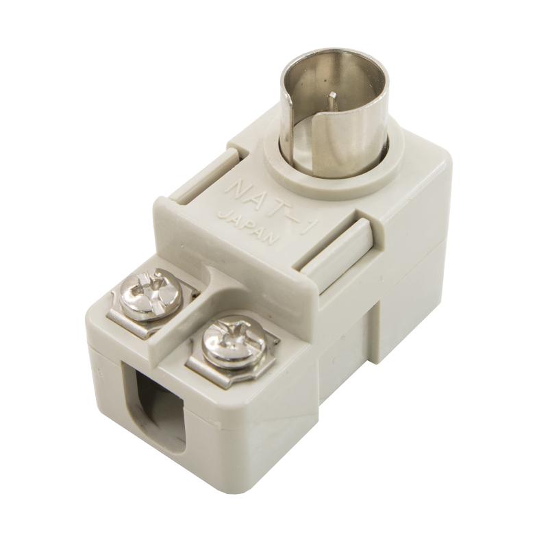 マクサー電機 アンテナプラグ ワンタッチ 75Ω / 300Ω 兼用 白 簡易包装品 1個 お使いになる際はケーブルの加工が必要です