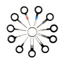 アイウィス(IWISS) ピン抜き工具 11点セット カプラー端子除去ツール ターミナルコネクタの分解に IWS-11TRT-SY(3)