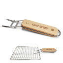 CAMPGEEKSマルチグリドル取っ手 アウトドア 鉄板・網 共通 取っ手/木製グリップ 鉄板 取っ手 バーベキュー・クッキング用品,火傷防止 取付簡単(4)