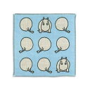 MOOMIN ムーミン タオル美術館 レトロ タオルハンカチ 3重ガーゼ ブルー 47-2600060 約25×25cm