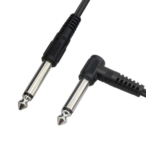 F-Factory フォーンケーブル 6.3mm モノラル標準ケーブル 1.5m ストレートプラグ - L型プラグ/VM-4033 F-Factory フォーンケーブル 6.3mm モノラル標準ケーブル 1.5m ストレートプラグ - L型プラグ/VM-4033