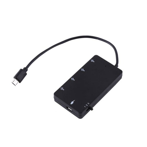 Richer-R 4ポートマイクロUSBハブUSB2.0 OTG拡張アダプタ スマートフォンとタブレット用充電ケーブル Richer-R 4ポートマイクロUSBハブUSB2.0 OTG拡張アダプタ スマートフォンとタブレット用充電ケーブル