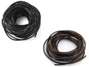 本革 レザー丸紐 3mm×5m ブラック ダークブラウン 2色セット ネックレス アクセサリー 手芸(3)