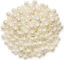 NALER パールビーズ 約500粒入れ 手芸用 ラウンド 丸玉 パール 穴付き ホワイト ハンドメイド 材料 4mm 6mm 8mm 10mm チャームイヤリング ネックレス ブレスレットなど適用(3)