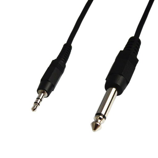 オーディオ変換ケーブル 3.5mm ステレオミニプラグ(オス) - 6.3mm モノラル標準プラグ(オス) オーディオ変換ケーブル 3.5mm ステレオミニプラグ(オス) - 6.3mm モノラル標準プラグ(オス)