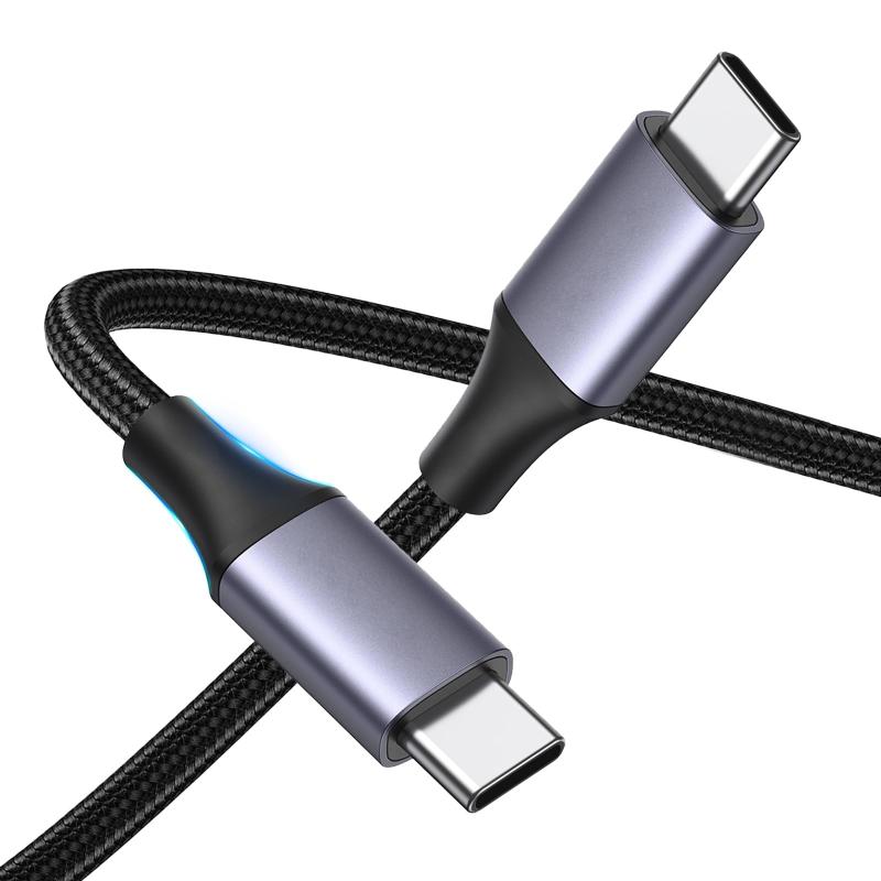 USB Type C ケーブル USB-C to USB-C 100W PD対応 超急速充電 断線防止 タイプc 充電ケーブル 超高耐久 絡まないケーブル USB C ケーブル 高速充電 ナイロン編みコード 速度480Mbps 高速データ転送 usb ケ