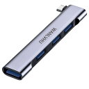 ノートパソコン4ポート用USBハブ ポータブルUSB 3.0ハブ USBスプリッター USBマルチポートアダプターエクスパンダー MacBook Air/Pro、ノートパソコン、PC、キーボード、フラッシュドライブ、モバ(2)