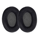 kwmobile 2x ヘッドホンカバー Sennheiser HD515 / HD555 / HD595 / HD518対応 交換用イヤーパッド - クッション ベロア 黒色