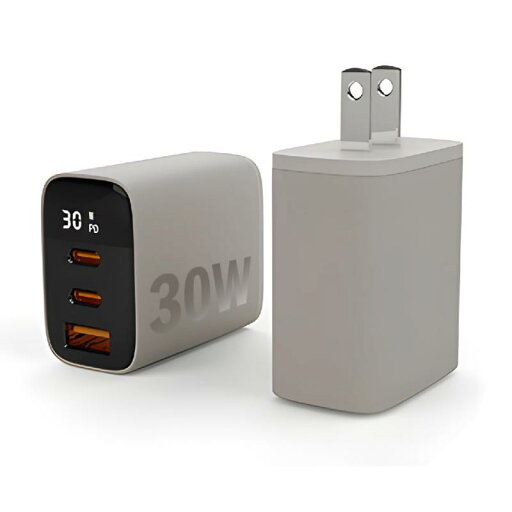 充電器 Type-C 3ポート USB-C×2 USB-A×1 30W USB PD対応 折りたたみ式プラグ GaN採用 【 iPhone15/iPad/Macbook Air など対応】全機種対応 充電器 Type-C 3ポート USB-C×2 USB-A×1 30W USB PD対応 折りたたみ式プラグ GaN採用 【 iPhone15/iPad/Macbook Air など対応】全機種対応