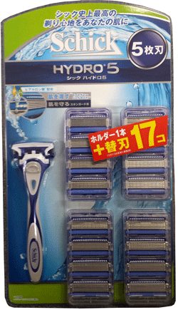 【追跡付メール便送料無料】Schick(シック)HYDRO5(ハイドロ5) 5枚刃 ホルダー1本＋プ ...