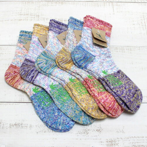 a hope hemp 靴下 メンズ A Hope Hemp Multi Nep Color Block Mix Quarter Socks 5 Colors ア ホープ ヘンプ カラー ブロック ミックス ソックス マルチ ネップ くるぶし丈 靴下 5色展開 コットン ヘンプ made in Japan 日本製 hope hemp socks