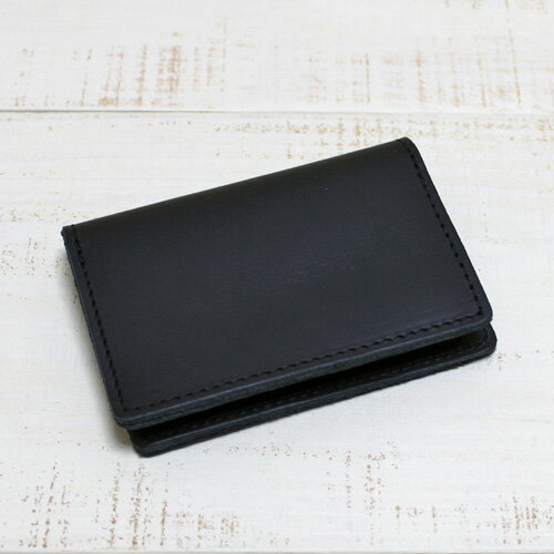 Heritage Leather Co. 4 Pocket Card Case leather / Black ヘリテージ レザー 二つ折り カードケース レザー 4つポケット 名刺 ブラック 型押し ロゴ / 8391 MADE IN USA アメリカ製 heritage