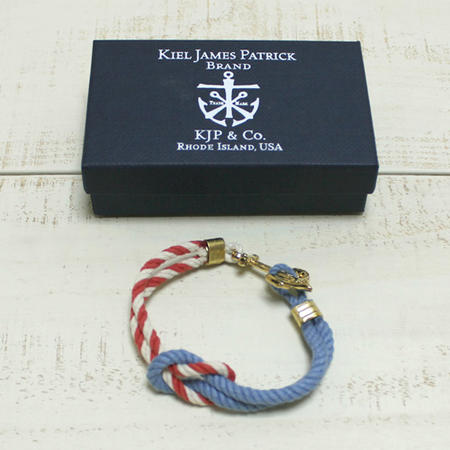 Kiel James Patrick Triton Knot Bracelets / anchor rope Off-White Red / S Blue solid キール ジェームス パトリック ロープ ブレスレット / イカリ マリン オフホワイト レッド / サックスブルー made in usa kiel カイル brooks