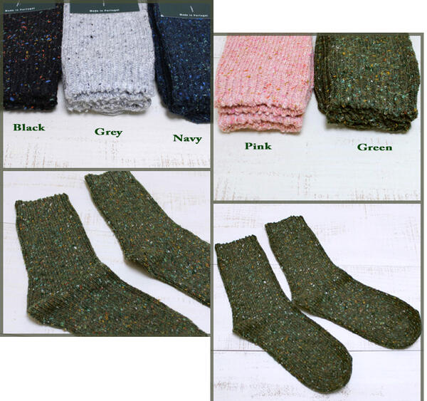 Magon Nepp Wool Mix Crew Socks 5-Colors onesize マゴン ネップ ウール ミックス クルー ソックス ふくらはぎ下丈 / 5色展開 ワンサイズ ユニセックス 小さめ made in Portugal magon factory