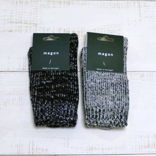 Magon Wool Mix Crew Socks 2-Colors onesize マゴン ウール ミックス クルー ソックス ふくらはぎ下丈 / 2色展開 ワンサイズ ユニセッ..