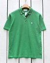 Arvor Maree men Petite B.D. Pique Polo shirts / Green アルボー マレー ボタンダウン ピケ ポロシャツ / 半袖 小さめ襟 鹿の子 ワンポイント ワッペン グリーン 緑 / 後染め made in JAPAN 日本製 arvor france