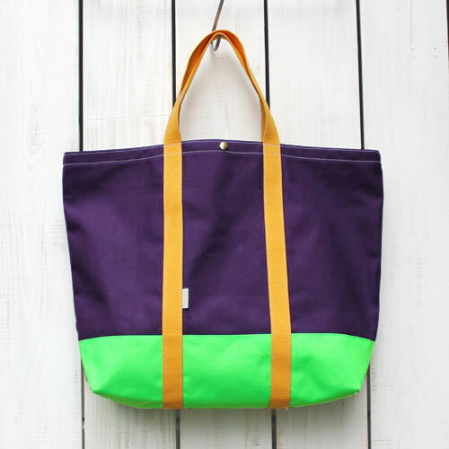 Cedar Key Canvas Custom Boat Tote Bag Purple Neon Lime Yellow made in usa セダーキー キャンバス カスタム ボート トートバック 大きめ スナップボタン キャンバス / アメリカ製 パープル ネオンライム イエロー cedarkey