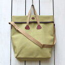 Quality Gunslips Bag 4 Life with Sling / L shoulder tote / Beige / khaki クオリティ ガンスリップス 2ウェイ バック / ショルダー トート 防水 コットン キレイめ 大きめ ベージュ / カーキ 表裏同色 英国製 England