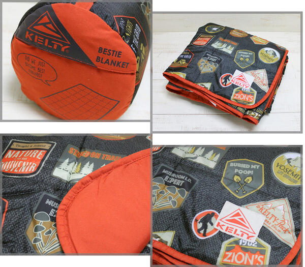KELTY Camping Bestie Blanket / 107x191cm 0.7kg Rooibos Tea / Patches ケルティ...