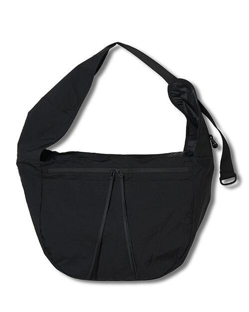 BAICYCLON by Bagjack Big Shoulder Bag / Black 100d nylon cordura heavy washer バイシクロン / バッグジャック ビック ショルダー バック / ブラック 黒 軽量 シンプル コーデュラナイロン しわ加工 baicyclon