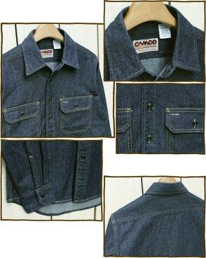 再入荷 CAMCO Long Sleeve Denim Work Shirts 6.5oz Denim / Made in Japan カムコ デニム ワーク シャツ / 長袖 日本製 camco standard カムコ pointup