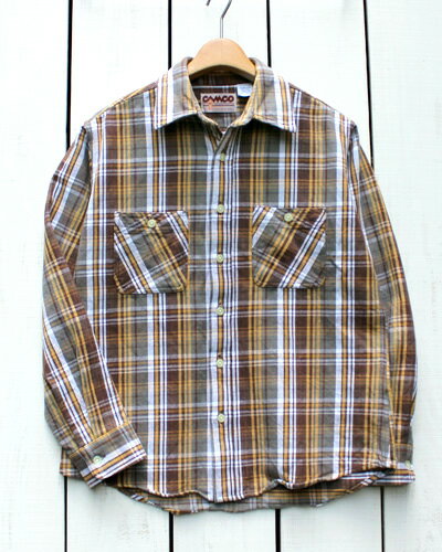 CAMCO mfg Heavy Weight Flannel Shirts Long Sleeve / 21-2 カムコ ヘビーウエイト フランネル シャツ 長袖 ネルシャツ 定番 ブラウン グレー camco work ネルシャツ ヘビーネル チェック 21 復刻