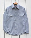 CAMCO LS Hickory Stripe Work Shirts Blue Stripe / denim カムコ ヒ ッコリー ワーク シャツ 長袖 デニム ストライプ ブルー ホワイト / camco factory standard