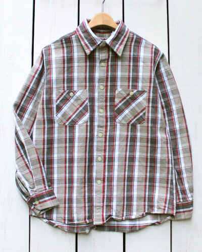 CAMCO mfg Heavy Weight Flannel Shirts Long Sleeve / A-23-1 カムコ ヘビーウエイト フランネル シャツ 長袖 ネルシャツ 定番 グレー camco work ネルシャツ ヘビーネル チェック