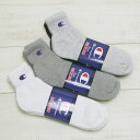 再入荷 / Champion 3 Pack Quarter Socks one point / 3-colors チャンピオン クウォーターレングス ソックス 3足組 パック / フルパイル 3色 / 定番 くるぶし丈 champion socks