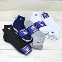 Champion 3 Pack Quarter Socks one point / 4-colors チャンピオン クウォーターレングス ソックス 3足組 パック / ハーフパイル 4色 / 定番 くるぶし丈 champion socks