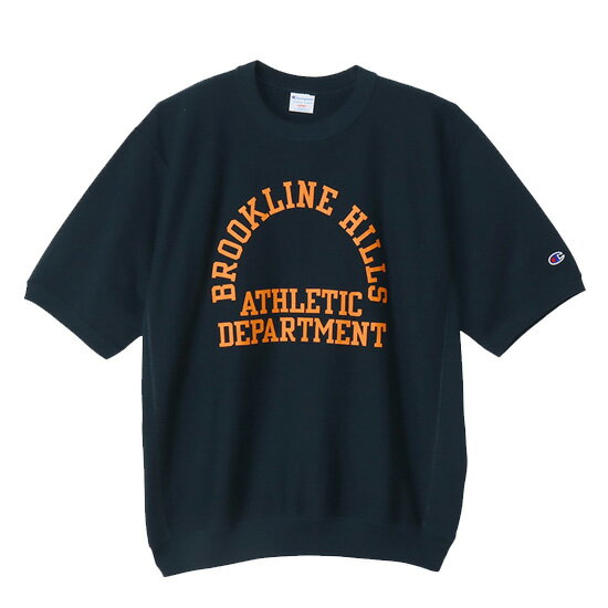 Champion REVERSE WEAVE Half Sleeve Crew Neck Sweat 10oz / relax fit / Navy チャンピオン リバースウィーブ 5分袖 クルーネック スウェット 「 DENVER 」 裏毛 リラックスフィット ネイビー 紺 champion