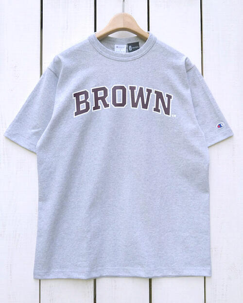 Rakuten - Champion T1011 Short Sleeve Print T Shirts Silver Grey / Brown チャンピオン ティー テンイレブン ヘビーウェイト 半袖 プリント Tシャツ シルバー グレー 杢 / ブラウン 大学 Made in USA アメリカ製 champion