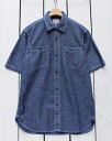 BIG MIKE Chambray Shirts Short Sleeve / D Indigo rbO }CN Vu[ Vc  [N n }` _[N CfBS big mike work [NVc