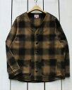 BIG MIKE Heavy Flannel Check Cardigan long sleeve / BRN x BLK ビッグ マイク ヘビー フランネル チェック カーディガン 長袖 ネル カーデ はおり ブラウン ブラック big mike work