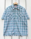 BIG MIKE Ombre Check SS Shirts relax fit / Mnt x Wht rbO}CN Iu[ `FbN  Vc bNXtBbg I[vJ[ ~g zCg / Iu big mike work