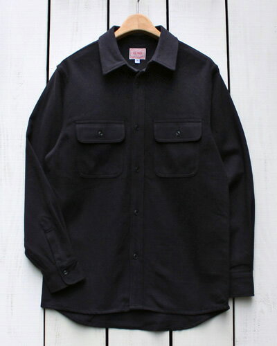 BIG MIKE Heavy Flannel Shirts long sleeve solid plain Black ビッグ マイク ヘビー フランネル シャツ 長袖 ネルシャツ ワーク ブラック / 無地 単色 big mike work ネルシャツ ヘビーネル