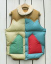 Rocky Mountain Featherbed Christy Vest / down leather Multi / Brown ロッキー マウンテン フェザーベッド クリスティー ベスト / ダウン レザーヨーク シープスキン マルチ / ブラウン 日本製 rocky