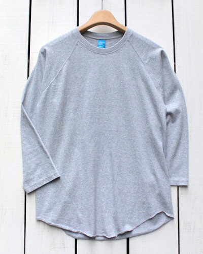 Good On Baseball Tee / raglan 3/4 Sleeve Metal Grey washed グッドオン グットオン ベースボール Tシャツ / 7分袖 ラグラン メタルグレー 杢 製品洗い made in JAPAN 日本製 goodon good on グッドオン