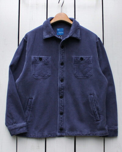 Good On C.P.O. Sweat Jacket / shirts cpo 9oz napped fleece Navy Pigment グッドオン グットオン シーピーオー スウェット ジャケット ワーク ミリタリー 裏起毛 ネイビー 紺 製品染め 日本製 goodon