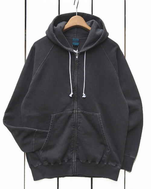 Rakuten - Good On Raglan Zip Hood Sweat / P- Black parka / 9oz french terry グッドオン グットオン ラグラン ジップ フード スウェット フレンチテリー 裏毛 パーカー ブラック ピグメント 製品染め ピンク 日本製 goodon pigment