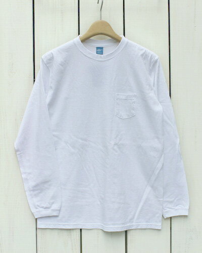 Good On Longsleeve Pocket Crew Tee T Shirts / White Washed グッドオン グットオン ポケット Tシャツ / 長袖 クルーネック ホワイト 白 製品洗い 日本製 goodon good