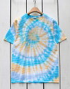 Good On Tie Dye Border SS Crew Tee #C Yellow Blue / handdye グッドオン グットオン タイダイ ボーダー Tシャツ 半袖 / 製品染め イエロー ブルー hand dyed in Japan goodon good on tie dye tシャツ