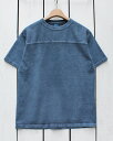 Good On Short Sleeve Heavy Football Tee 9oz / Slate Pigment Dye ObhI ObgI wr[ tbg{[ TVc /  9IX / X[g i Fabric Made in USA { goodon _[N u[ O[