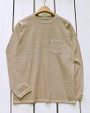 Good On Longsleeve Pocket Crew Tee T Shirts / Latte Pigment Dye グッドオン グットオン 長袖 ポケット クルー Tシャツ 長袖 定番 重ね着 ラテ 製品染め / ベージュ ピグメント 日本製 goodon