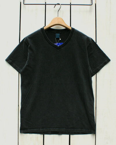 Good On Short Sleeve V Neck Tee Black Pigment Dye グッドオン グットオン Vネック Tシャツ / 半袖 ブイネック ブラック 黒 製品染め made in USA or JAPAN