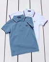 Fred Perry Kids Twin Tipped Shirt / line polo pique / 2-Col フレッド ペリー キッズ 2本ライン フレッドペリー シャツ 半袖 ポロ ピケ 鹿の子 / 2色展開 お祝い きれいめ fred m12