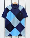 Fred Perry C&S Harlequin Polo Shirt pique short sleeve Freuch Navy / 143 tbh y[ n[NC sP |Vc  _C ؑ ̎q lCr[ / u[ ubN fred perry shirts