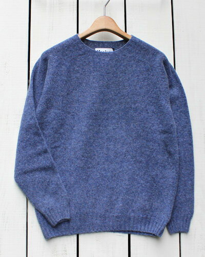 Harley of Scotland Crew Neck Sweater Clipper wool 
